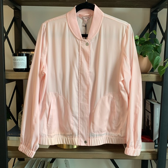 NWT Juicy Couture Drapey Satin Bomber Jacket - Picture 1 of 6